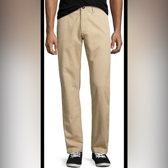 2 PK Chinos/Khakis Men's Arizona Jean Company Flex Relaxed Taper Sz 38 x 29 - Picture 1 of 7